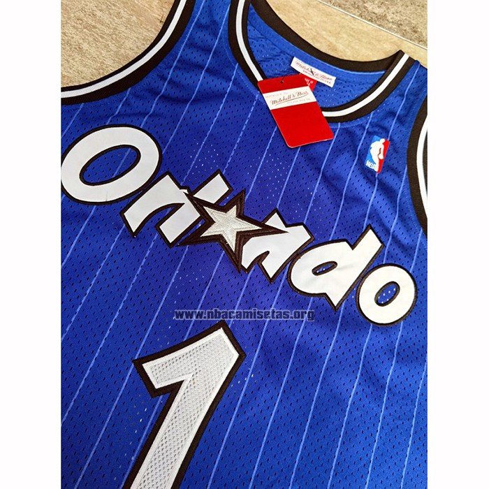 Camiseta Orlando Magic Tracy McGrady NO 1 Mitchell & Ness 2003-04 Azul